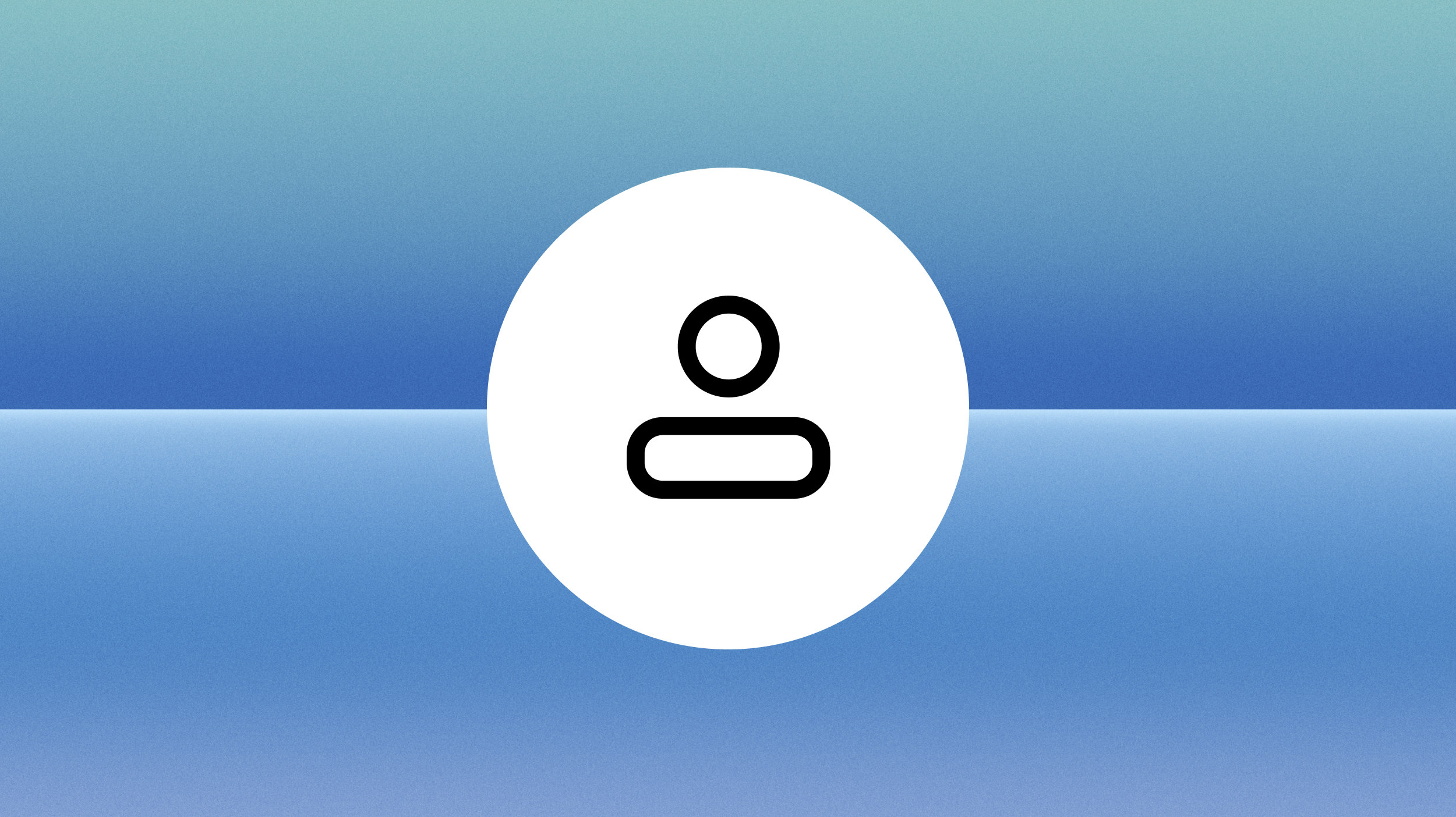 Icon of person on blue background