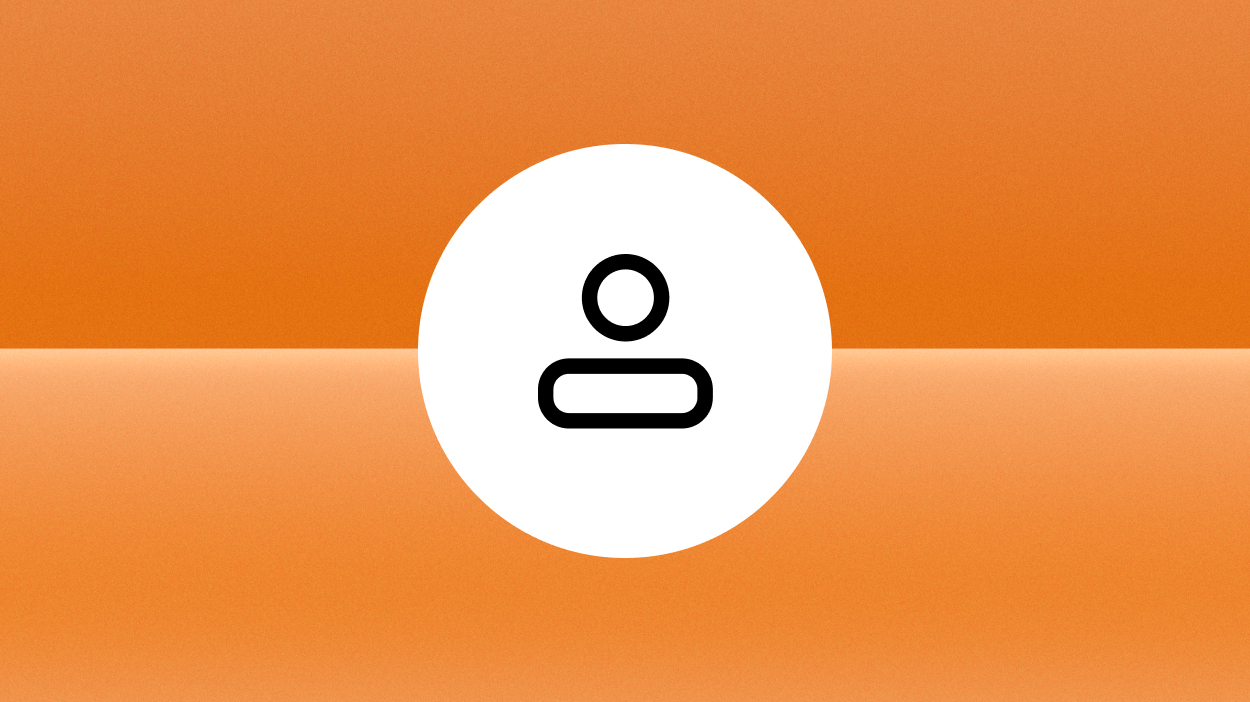 Person icon on orange background