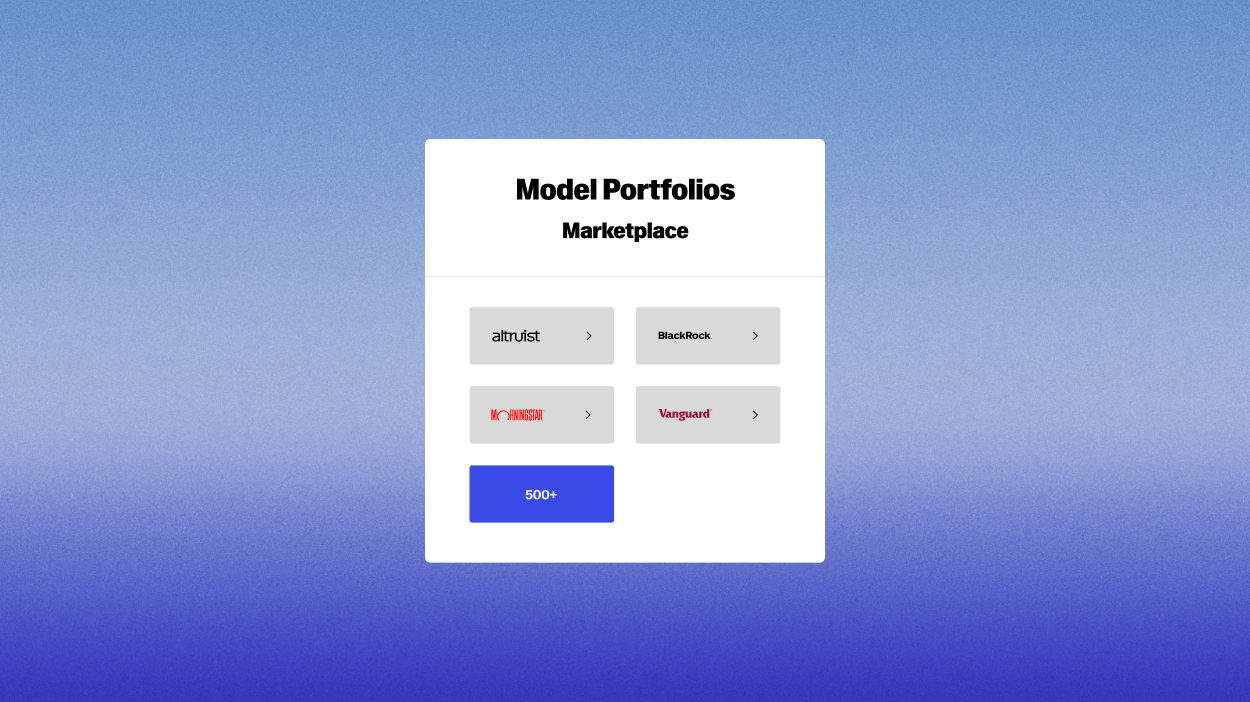 Model portfolios in the Altruist model marketplace