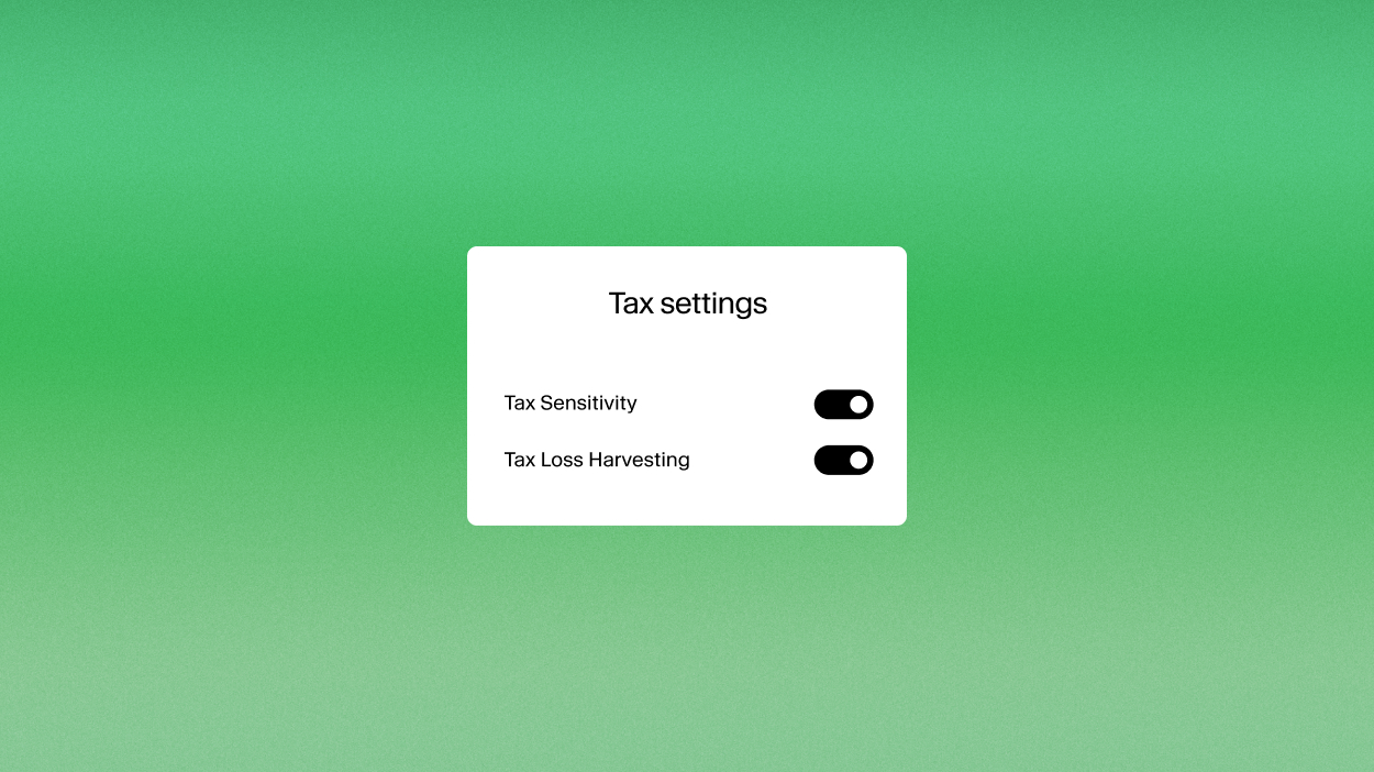 Tax Settings Toggle