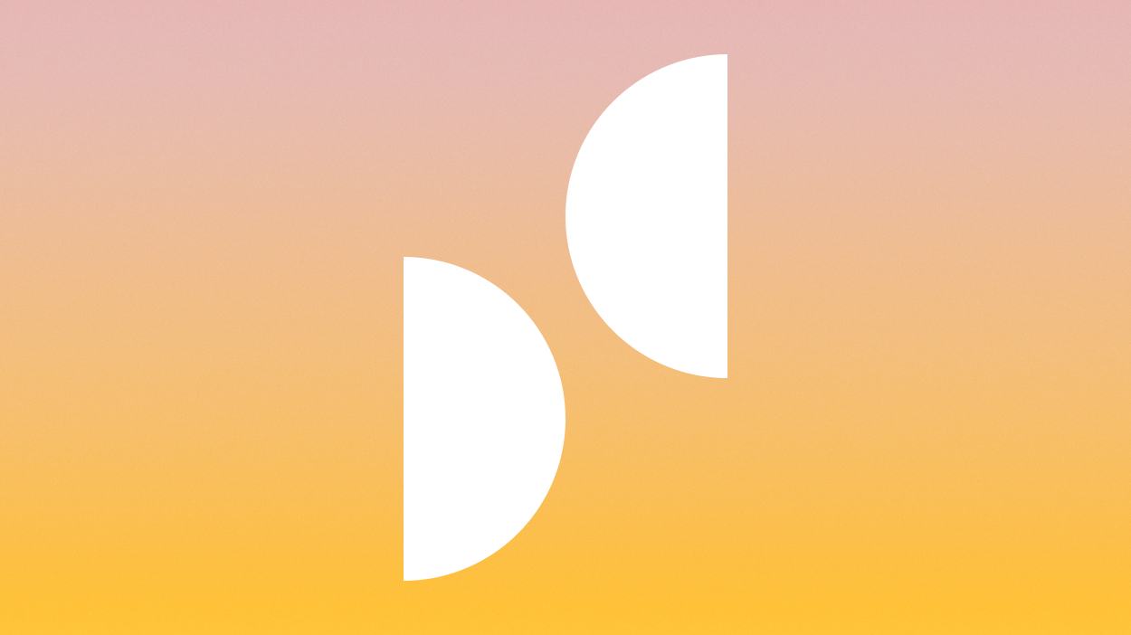 Two offset half circles