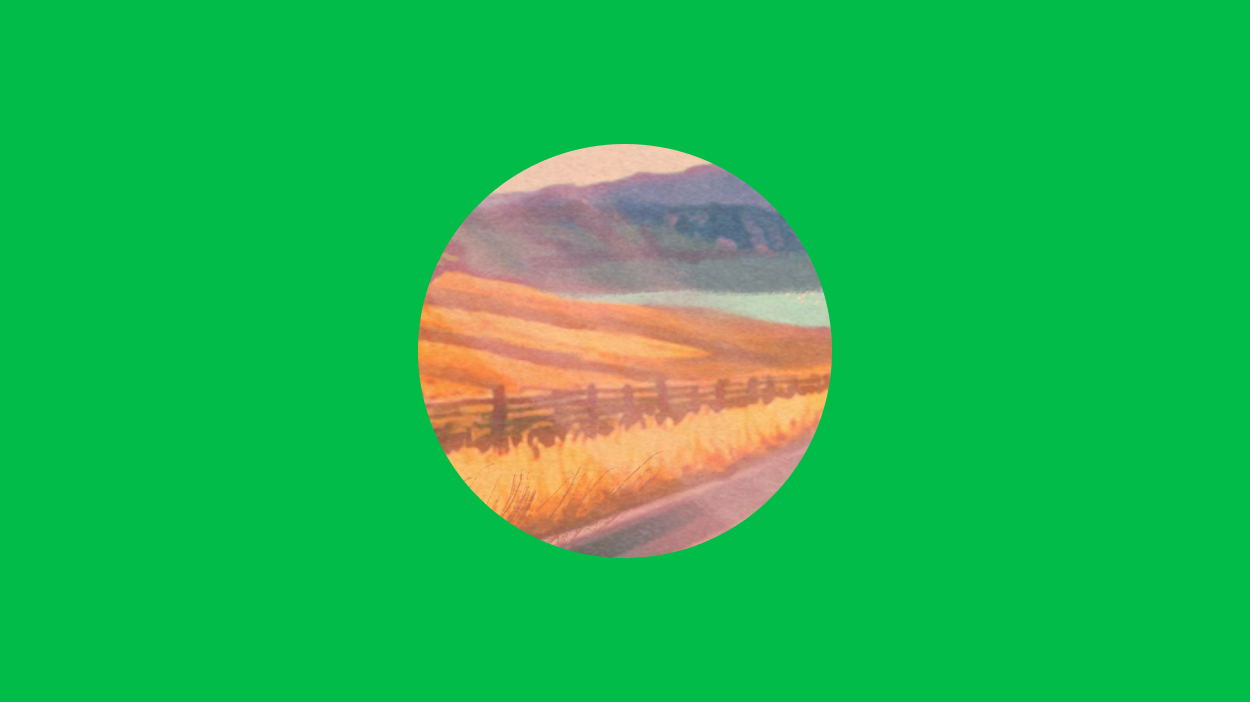 Field on a green background