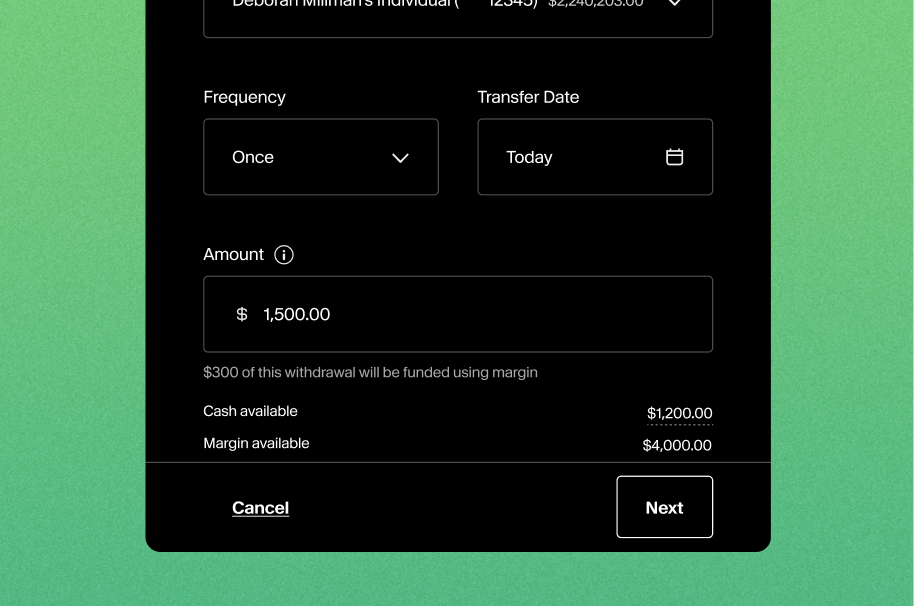 Use margin your way&mdash;withdraw, invest, or both