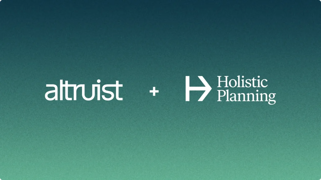 Holistic Planning selects Altruist as preferred custodial partner