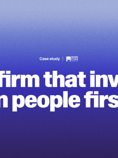 The firm that invests in people first